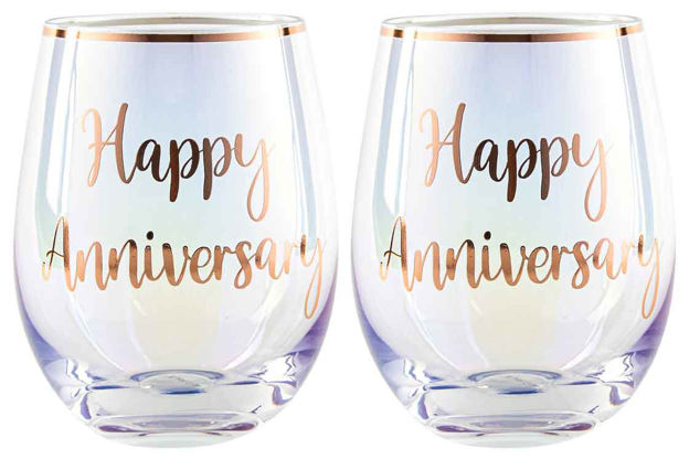 ANNIVERSARY GLASS STEMLESS SET