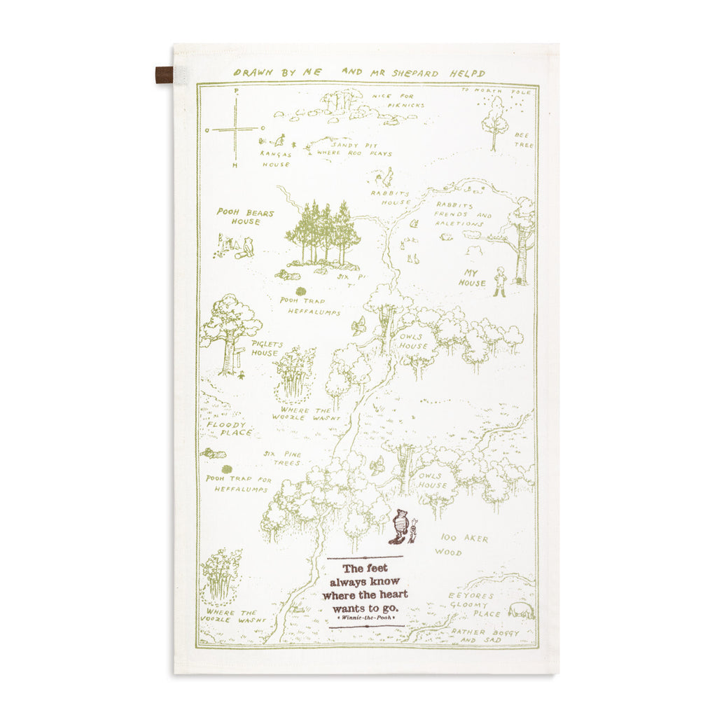 DEMDACO Winnie The Pooh Everyday - 43x71cm/17x28" Where The Heart Goes Kitchen Towel