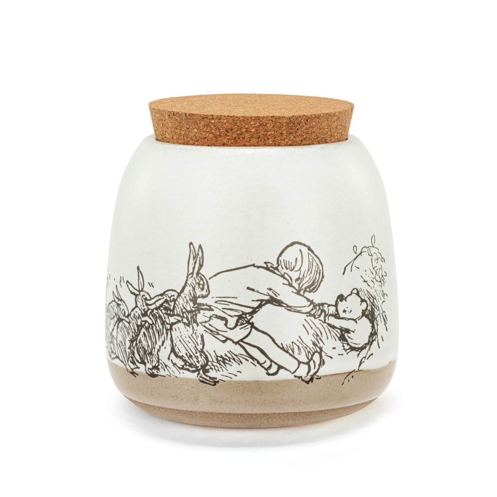 (Pre Order) DEMDACO Winnie The Pooh Everyday - 11.5cm/4.5" Helping Hands Small Cork Lid Canister