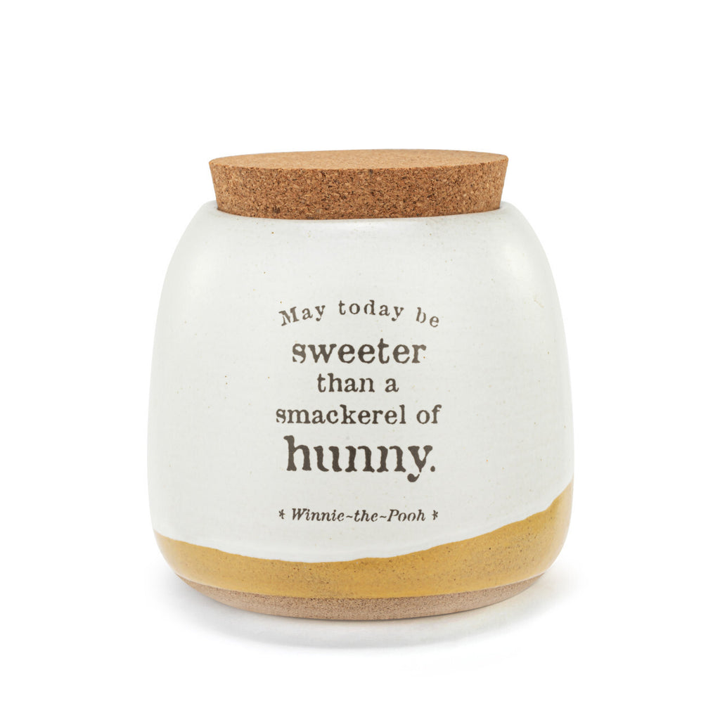 (Pre Order) DEMDACO Winnie The Pooh Everyday - 11.5cm/4.5" Sweeter Than Hunny Small Cork Lid Canister