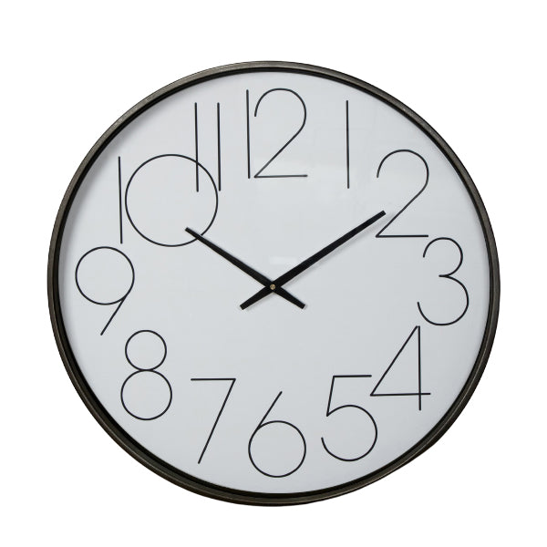 60CM CONTEMPORARY MONOCHROME WALL CLOCK