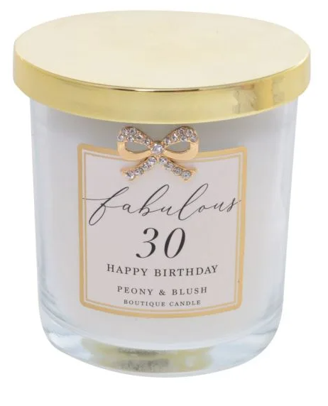 Jewelled 30Th Birthday Candle
