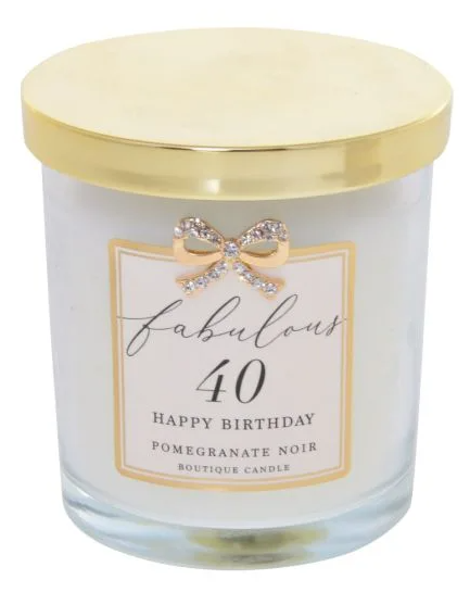Jewelled 40Th Birthday Candle