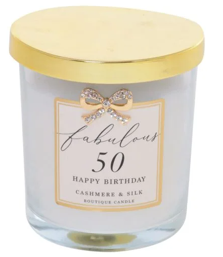 Jewelled 50Th Birthday Candle