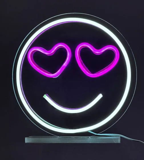 Neon Usb Smiley Face Stand