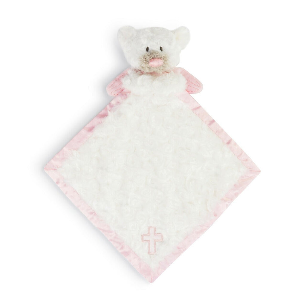DEMDACO Baby - 33x40cm/13x16" Pink Guardian Angel Bear Blankie