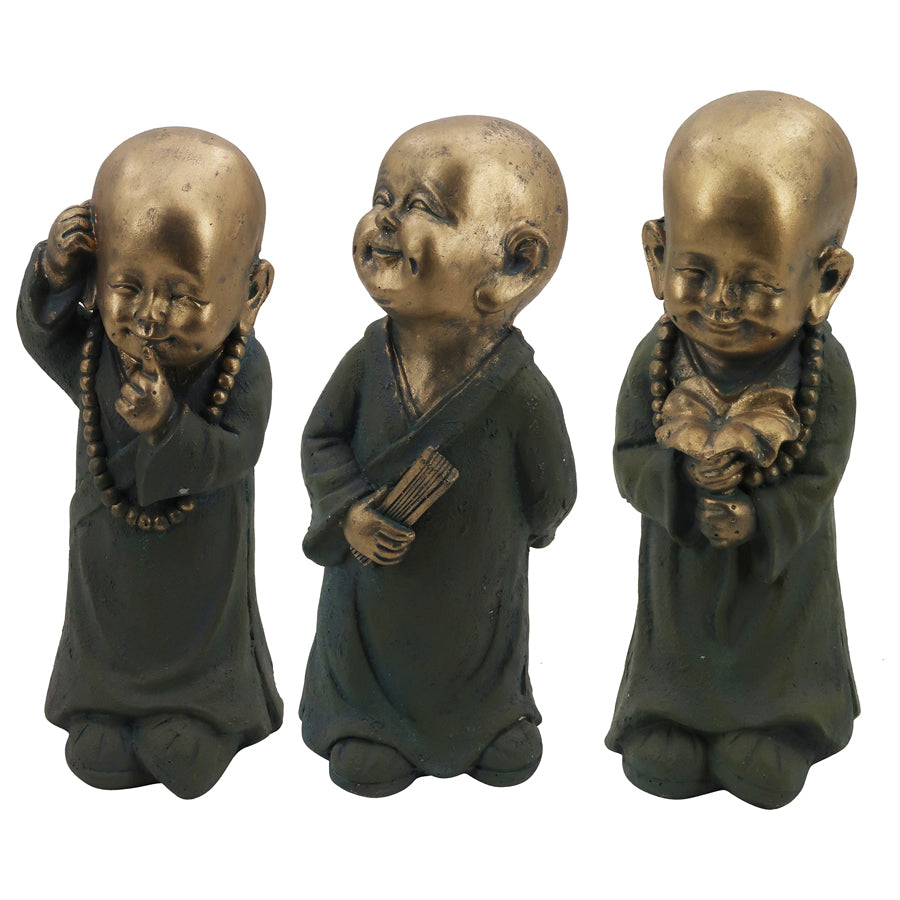 SET/3 MONK STATUES