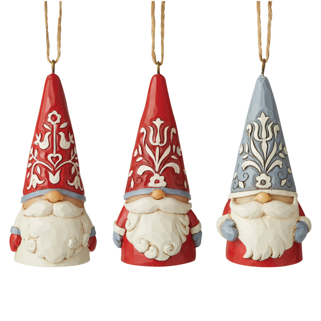 (Pre Order) Heartwood Creek - 7.6cm/3" Mini Gnome HO (3AT) Nordic Noel, Hanging Ornaments