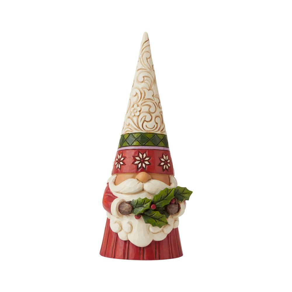 (Pre Order) Heartwood Creek - 16cm/6.3" Gnome Holding Ornaments Christmas Gnomes, Sprig of Christmas Spirit