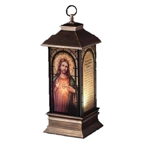 Roman JS Religious Gifts - 26.7cm/10.5" LED Sacred Heart of Jesus Lantern