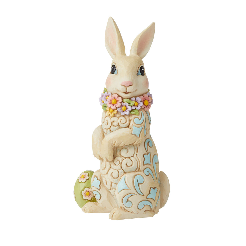 Heartwood Creek - 18cm/7" Easter Bunny With Floral Wreath
