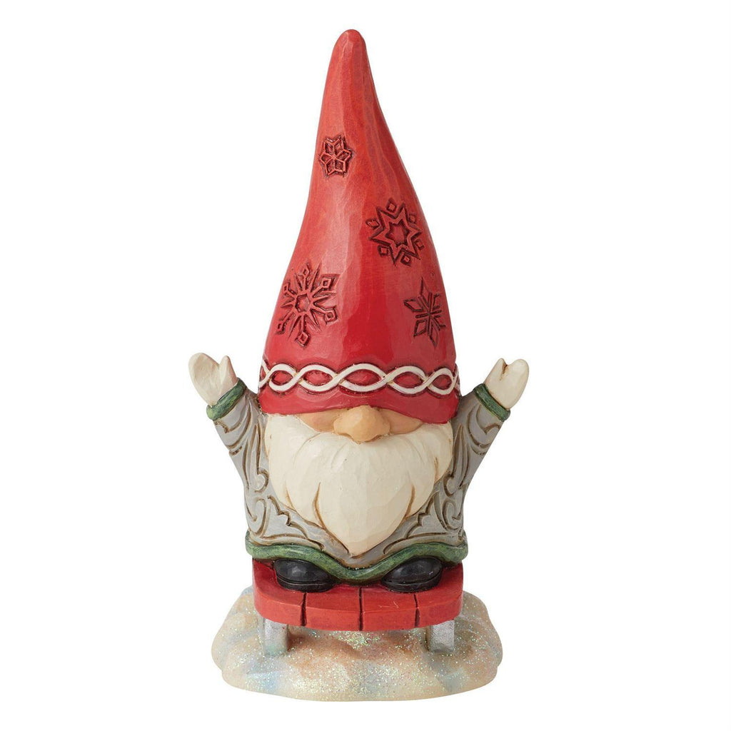 (Pre Order) Heartwood Creek - 13.5cm/5.3" Gnome Sledding Christmas Gnomes, Snow Much Fun!
