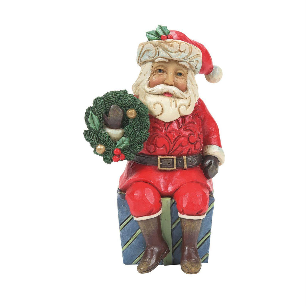 (Pre Order) Heartwood Creek - 9.5cm/3.7" Mini Santa Sitting On Gifts