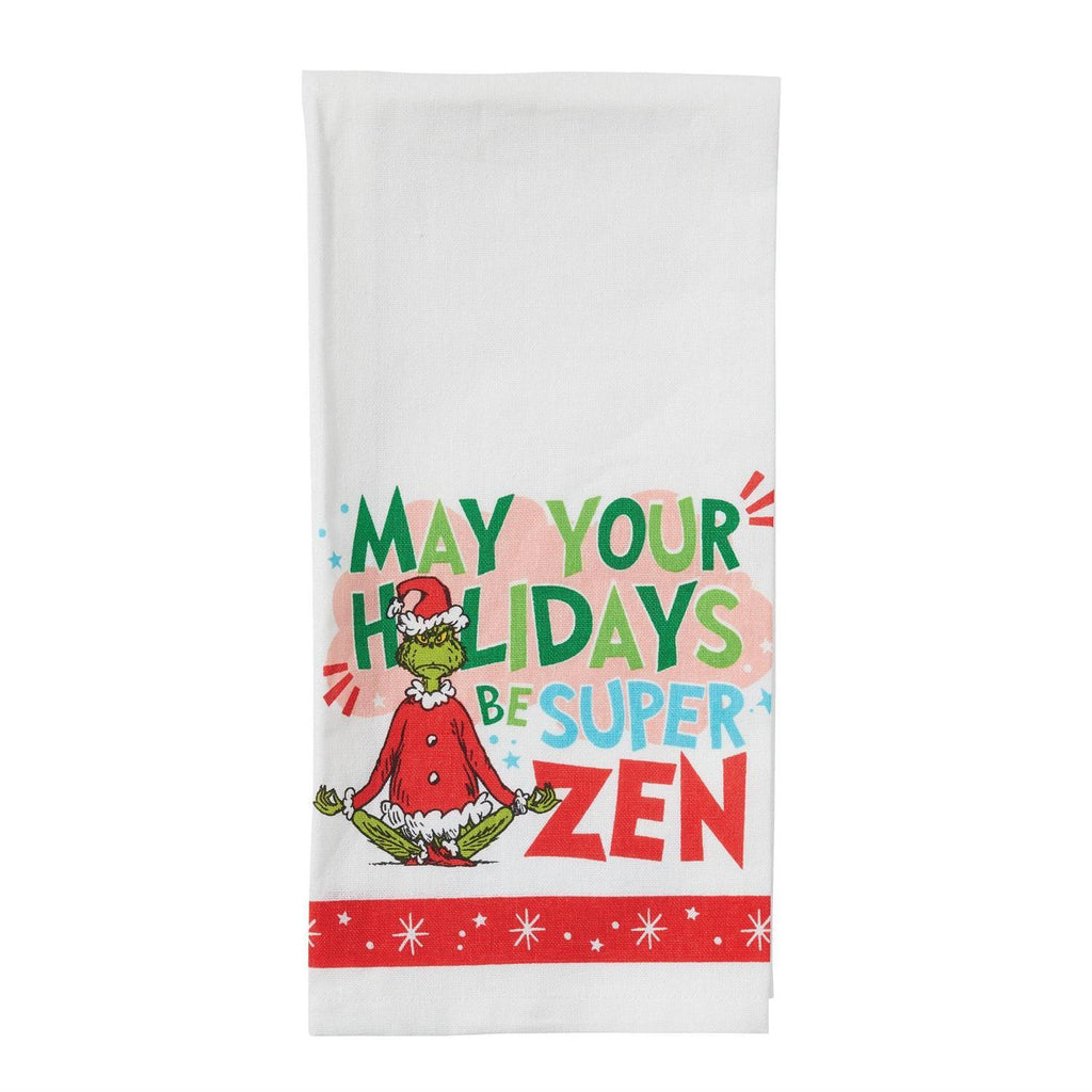 (Pre order) D56 Grinch - 67cm/26.5" Zen Holidays Tea Towel
