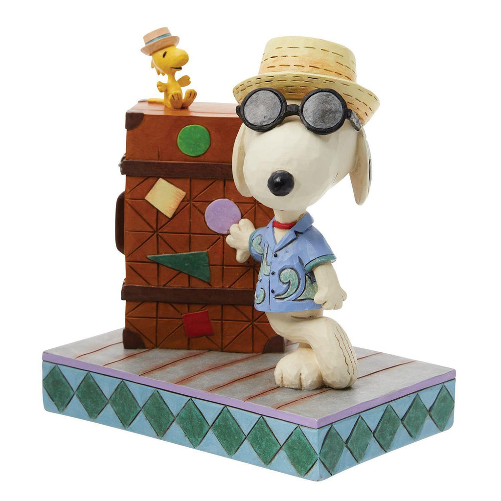 Peanuts by Jim Shore - 13.3cm/5.25" Snoopy and Woodstock Vacation Travelling Pals