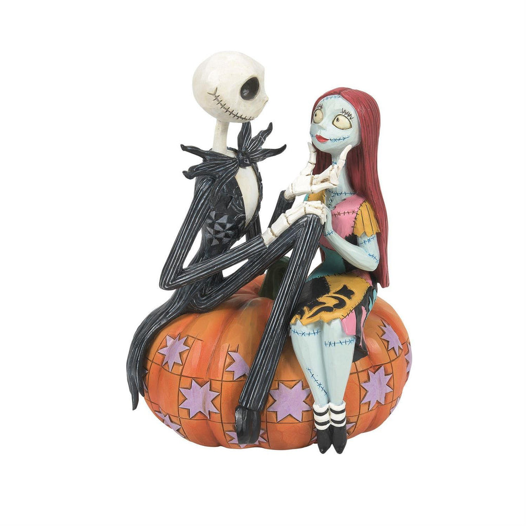 (Pre Order) Disney Traditions - 16cm/6.4" Jack & Sally on Pumpkin