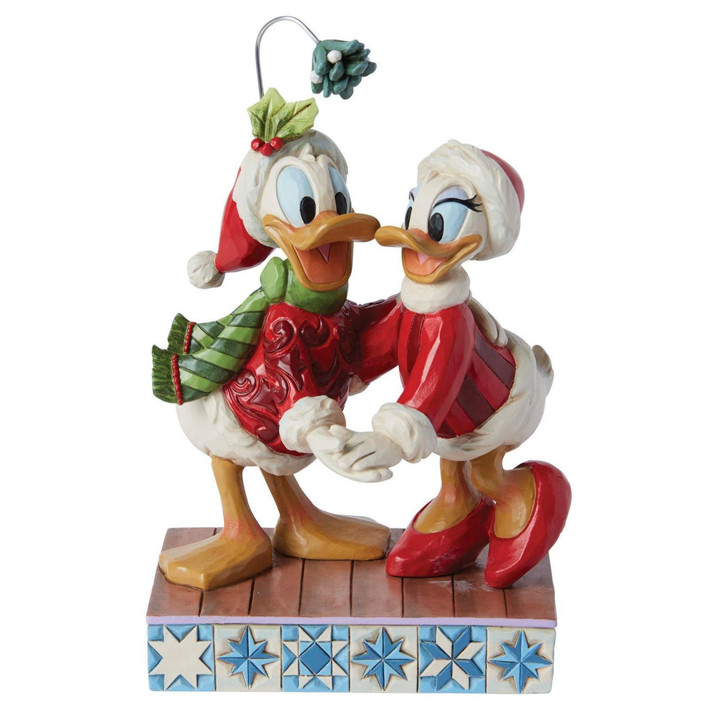 (Pre Order) Disney Traditions - 15.5cm/6" Donald & Daisy Mistletoe (90th Anniversary)