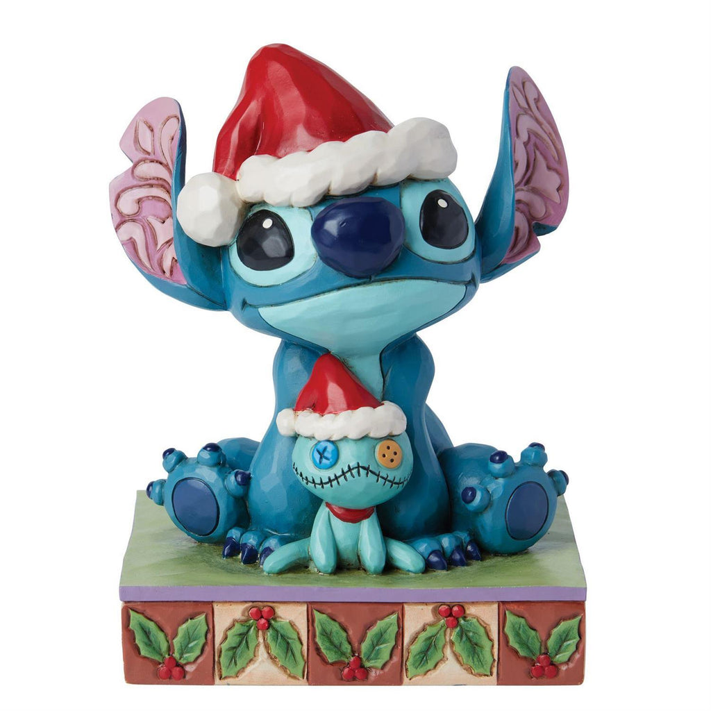 (Pre Order) Disney Traditions - 14cm/5.5" Santa Stitch With Scrump