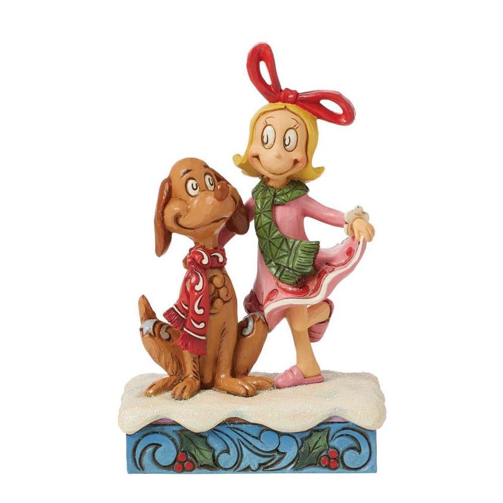 (Pre Order) Grinch by Jim Shore - 14.3cm/5.6" Cindy and Max