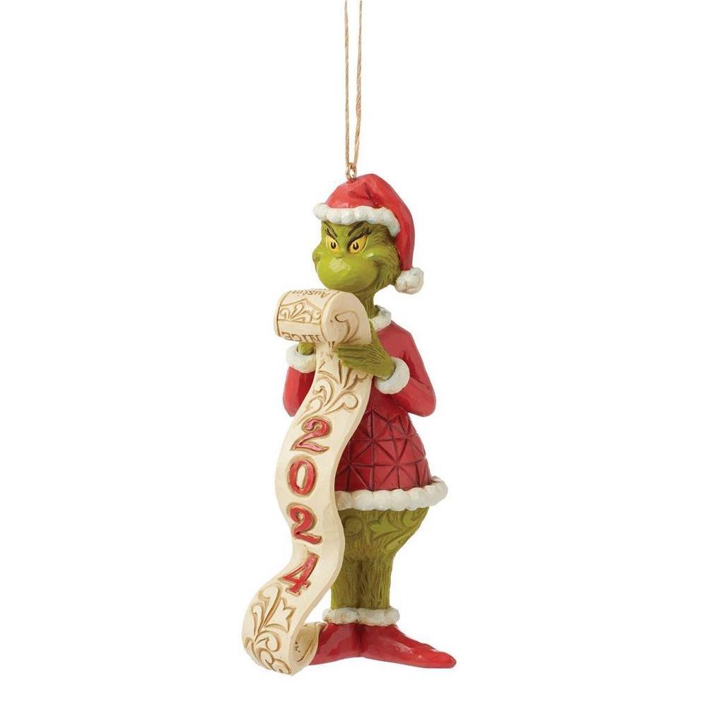 (Pre Order) Grinch by Jim Shore - 13cm/5.1" Grinch With Naughty List HO