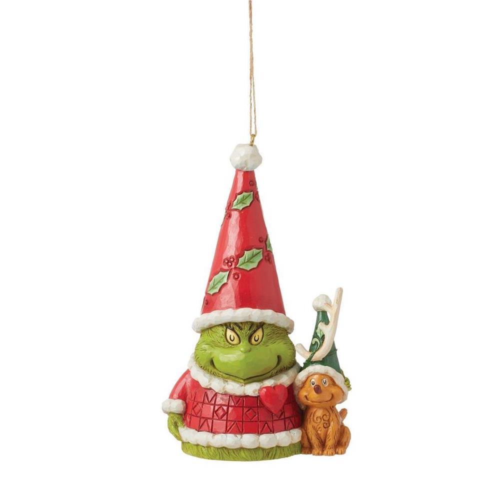 (Pre Order) Grinch by Jim Shore - 13cm/5" Grinch Gnome With Max HO
