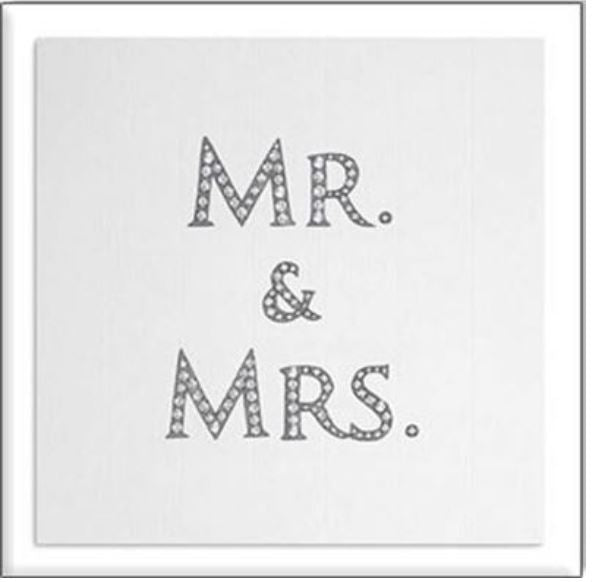 Bejewelled Mr and Mrs Greeting Card