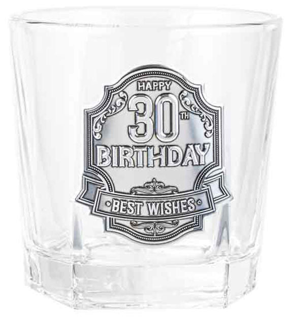 30 BADGE WHISKY GLASS