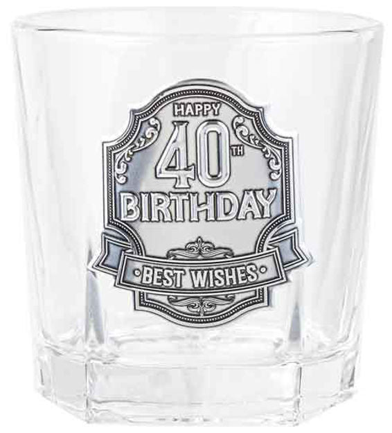 40 BADGE WHISKY GLASS
