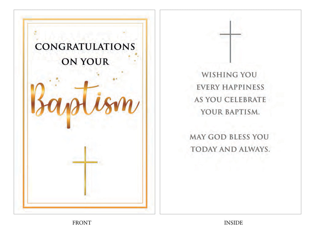 BAPTISM CARD - CONGRATULATIONS
