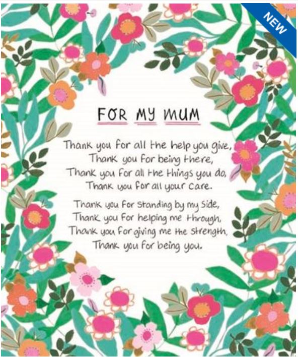 Thank You Mum Greeting Card