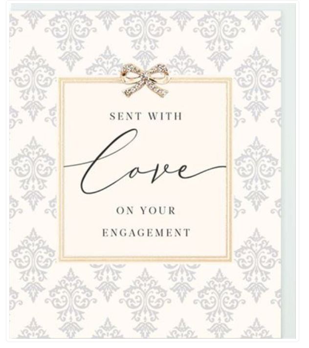 With Love On Your Engagement Greeting Card