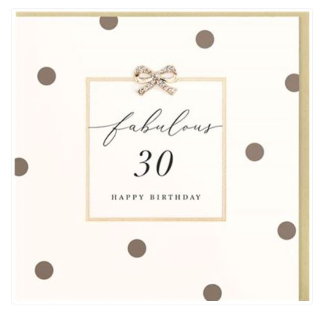 Fabulous 30 Happy Birthday Greeting Card