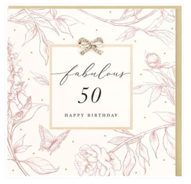 Fabulous 50 Happy Birthday Greeting Card