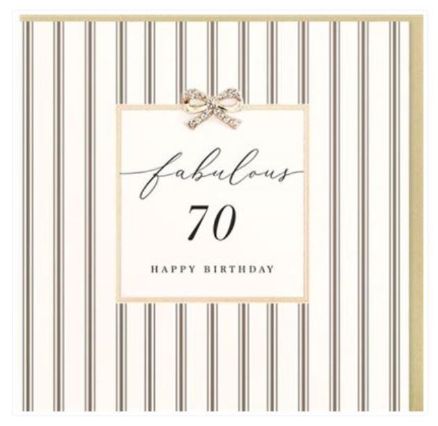 Fabulous 70 Happy Birthday Greeting Card