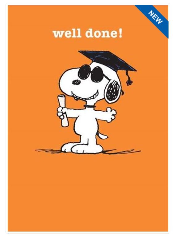 Well Done Snoopy Graduation Greeting Card