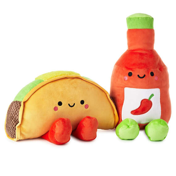 Large Better Together Taco and Hot Sauce Magnetic Plush