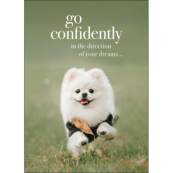 Dog Animal Inspirational Card - Go confidently