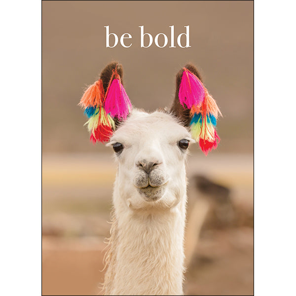 Llama Animal Inspirational Card - Be Bold