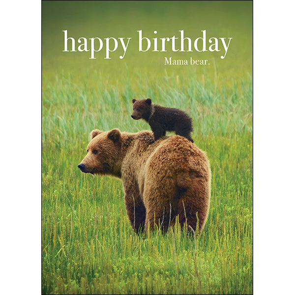Bear Animal Birthday Card for Mum - Happy Birthday Mama Bear