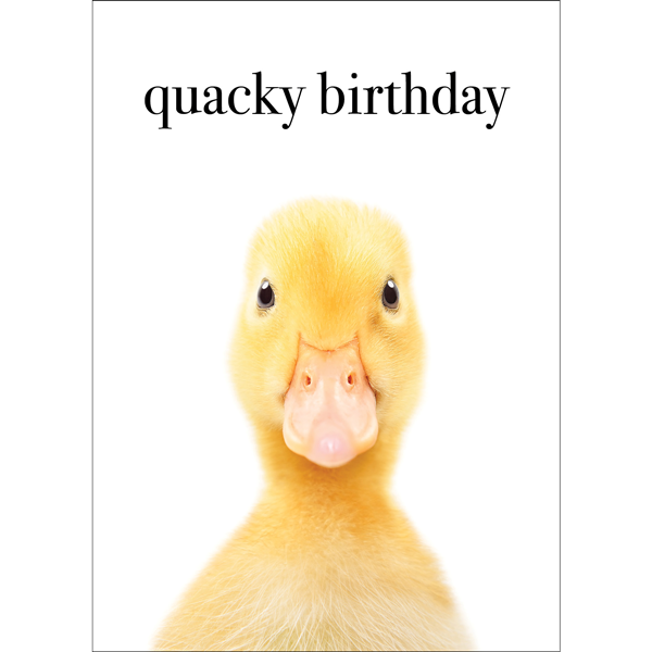 Lucky Duck greeting card - Quacky Birthday