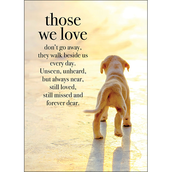 Puppy Sympathy Card - Those we love