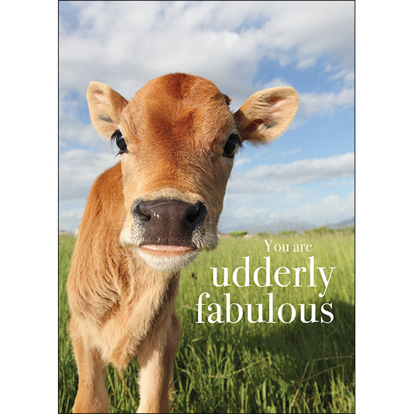 Cow Friendship Card - Udderly fabulous