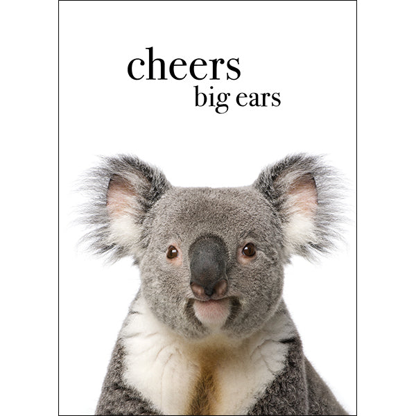 Koala Greeting Card - Cheers big ears!