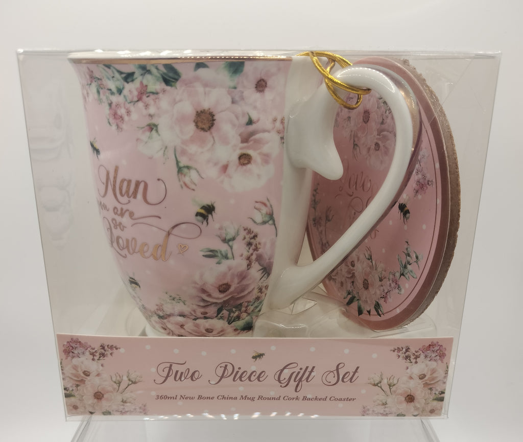 Nan pretty in pink mug set