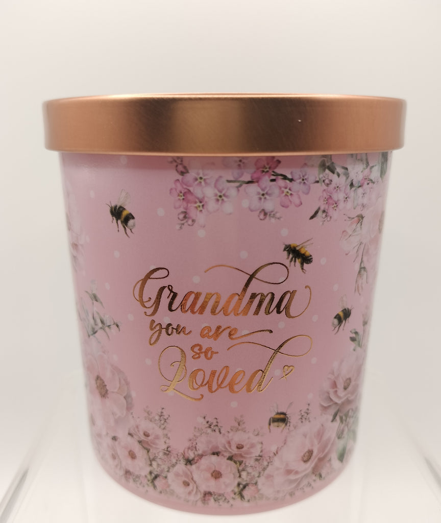 Grandma pretty in pink candle