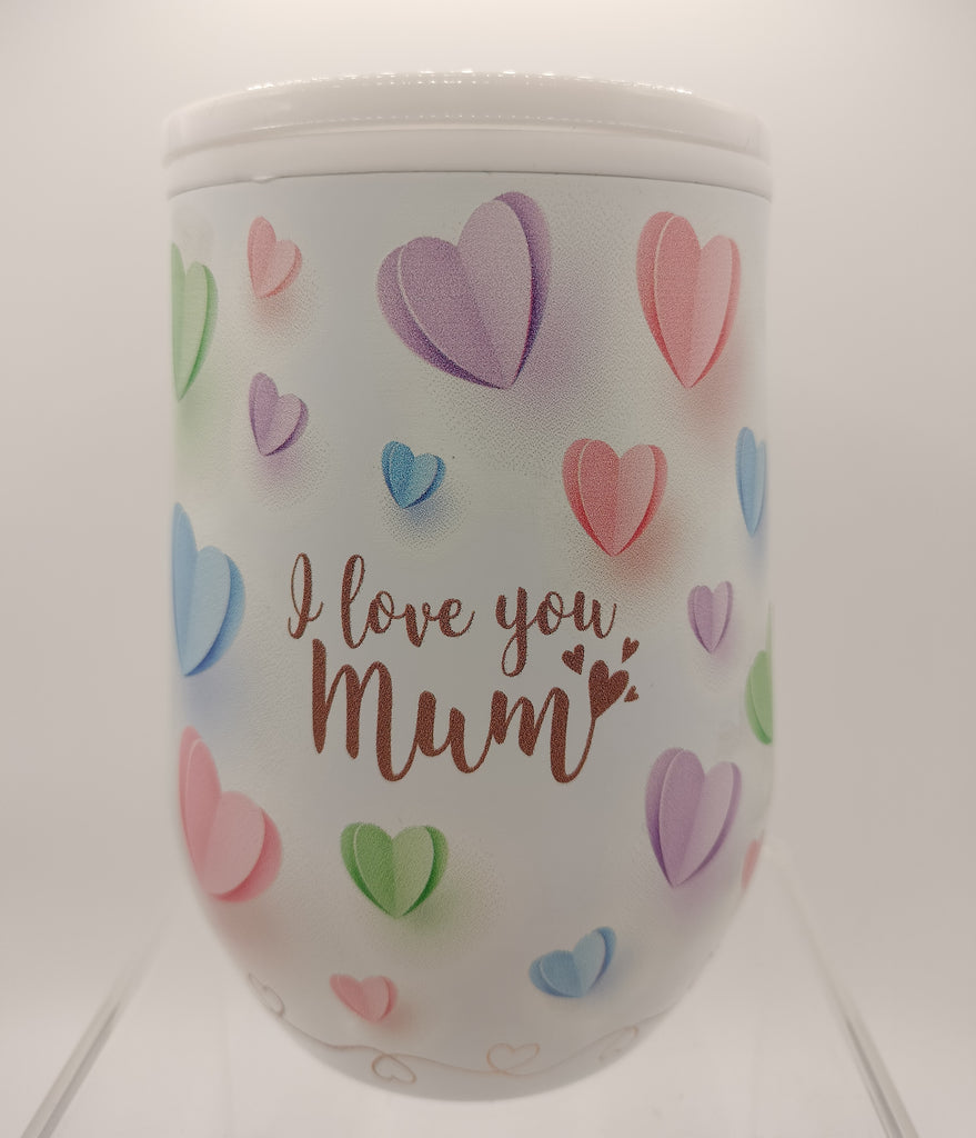 Mum sweet heart double walled thermos mug