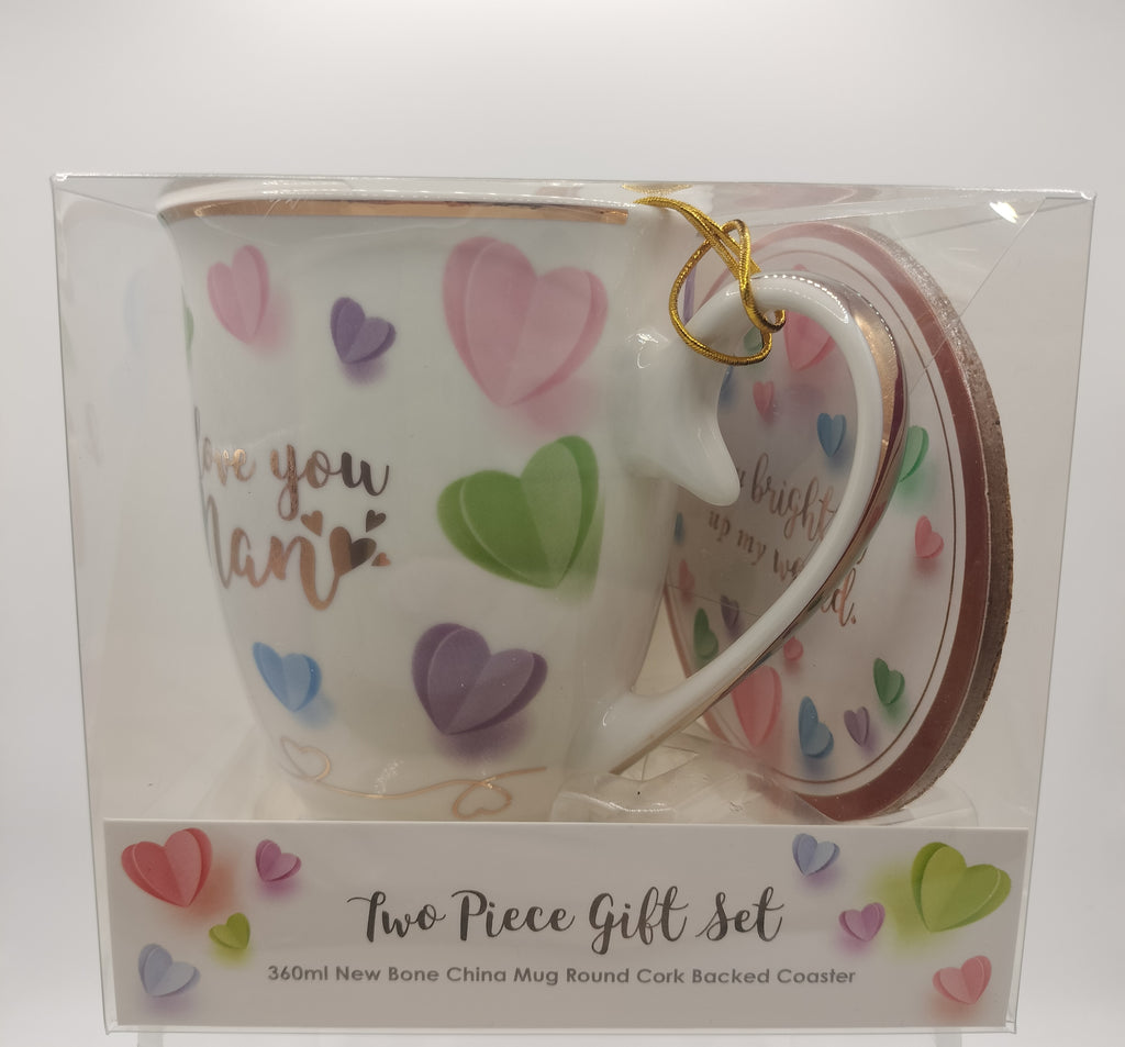 Nan sweet heart mug set