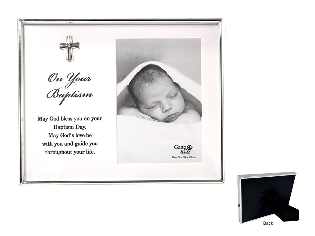 PHOTO FRAME SILVER - BAPTISM 4 X 6