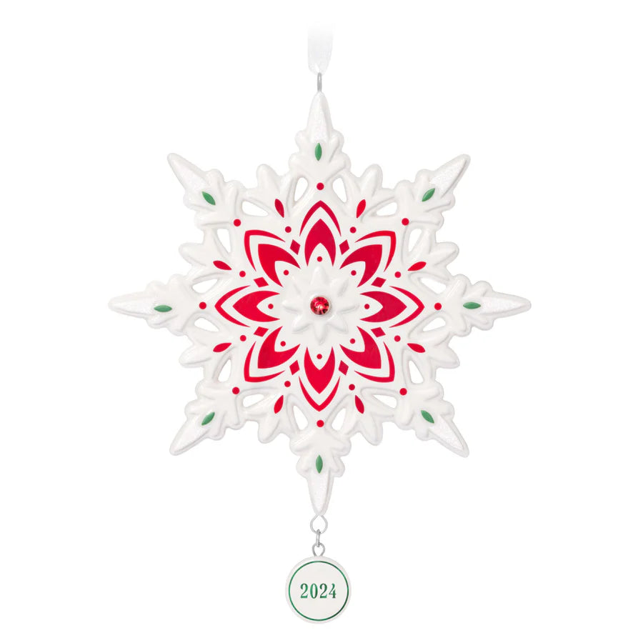 (Pre Order) Hallmark 2024 Keepsake — Snowflake 2024 Porcelain Ornament