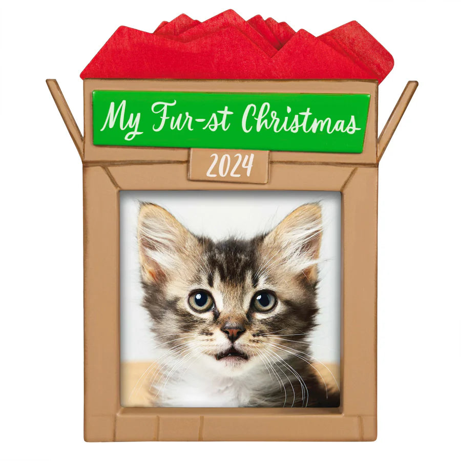 (Pre Order) Hallmark 2024 Keepsake — Pet's Fur-st Christmas 2024 Photo Frame Ornament